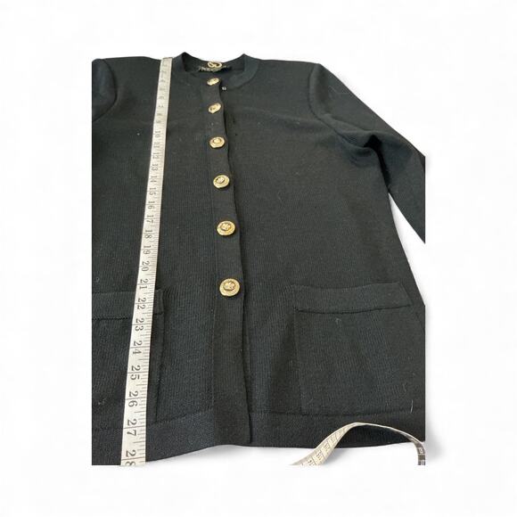 Vintage St. John Cardigan Blazer and Pants Set | Size 8 Medium | Black - Picture 2 of 12
